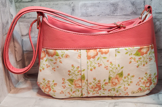 Coral and Floral Handbag