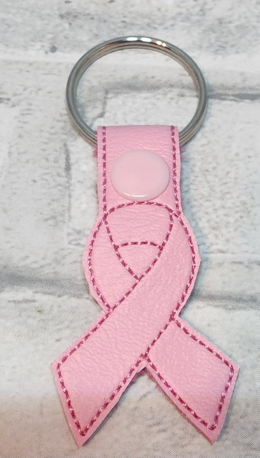 Breast Cancer Awareness Ribbon Key Chain