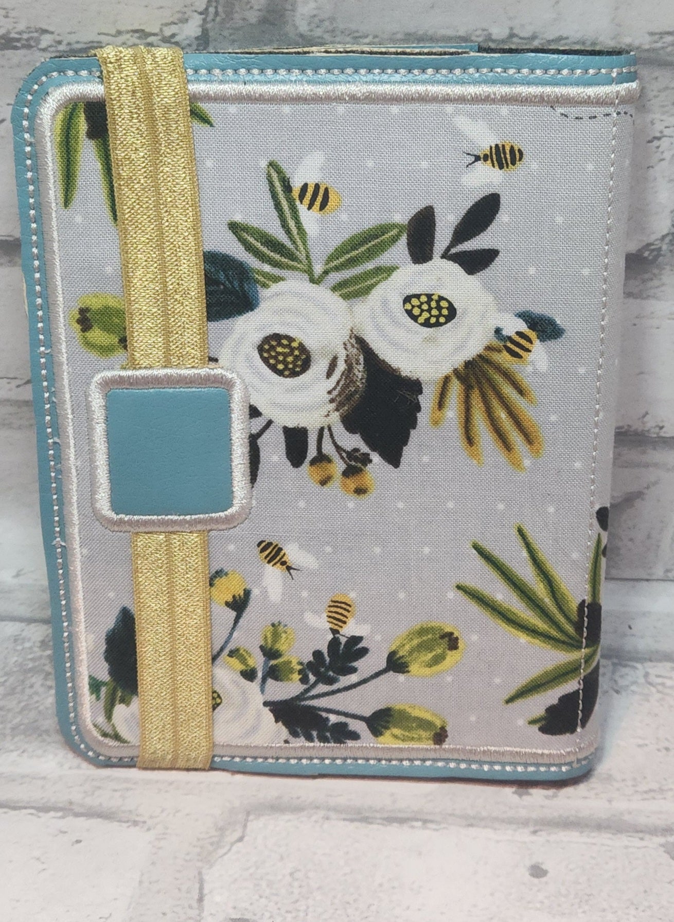 Blue Floral Mini Notebook Cover