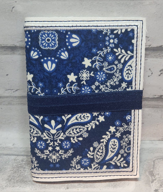 Blue Bandana Mini Notebook Cover